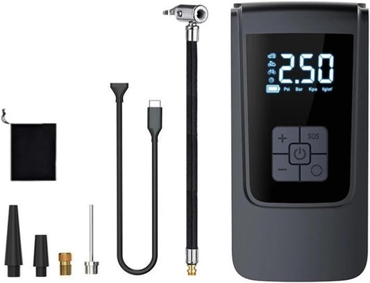 Compresso™ – Draagbare Luchtcompressor met Digitaal Display en Powerbankfunctie