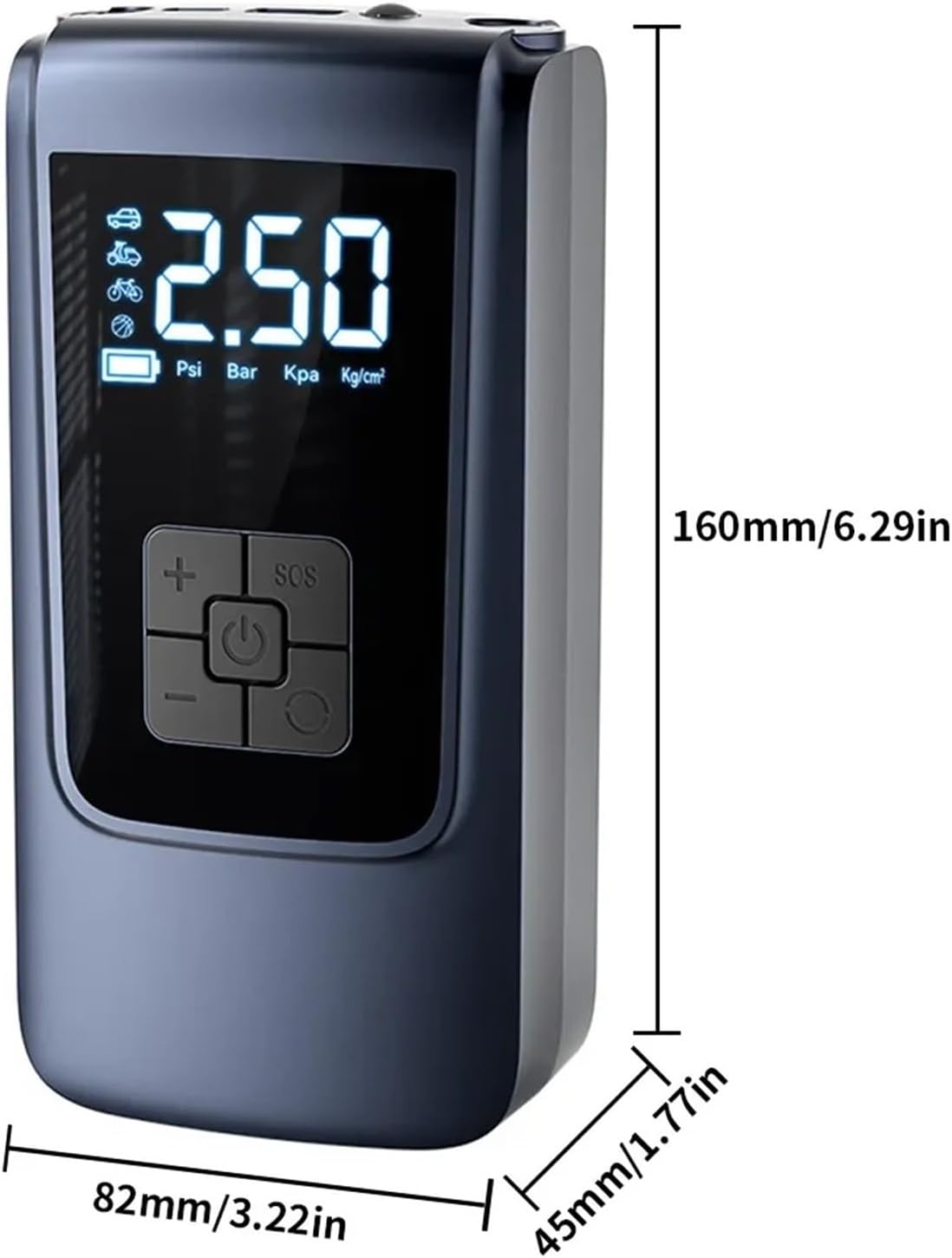 Compresso™ – Draagbare Luchtcompressor met Digitaal Display en Powerbankfunctie