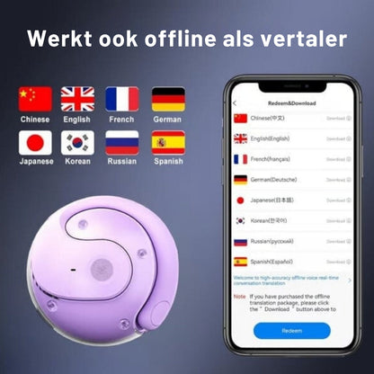 LingoBuds™ – Realtime vertaal-oordopjes zonder scherm of gedoe